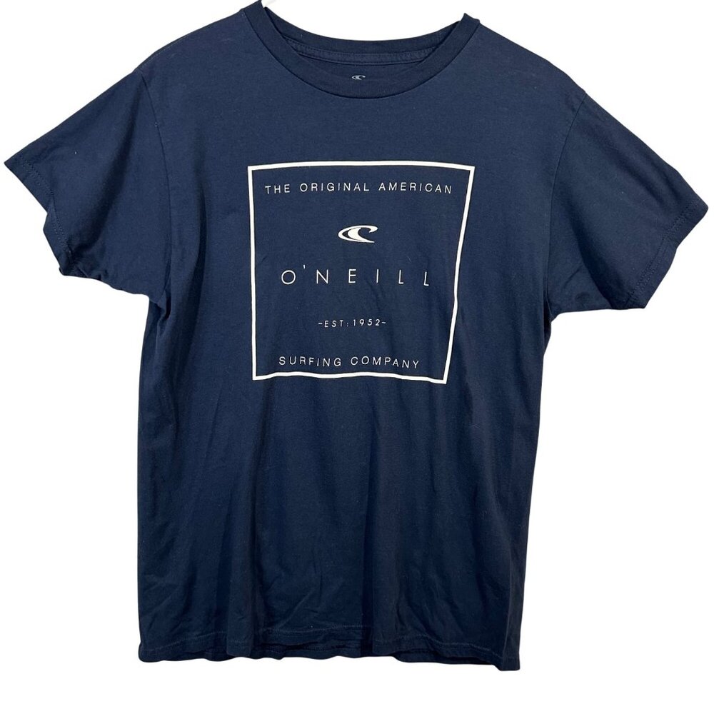 O'Neill Men's Size M T-Shirt Blue Short Sleeve 100% Cotton Crew Neck EUC